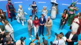 Eröffnungs-/Pressefoto, v.l.n.r Felix Falk (Geschäftsführer game – Verband der deutschen Games-Branche), Dorothee Bär MdB (CSU)) Bundesministerin für Forschung, Technologie und Raumfahrt), Hendrik Wüst MdL (CDU) (Ministerpräsident des Landes Nor