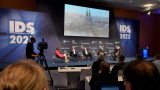 Europäische Fachpressekonferenz, Susanne Schöne, Moderation, Oliver Frese, Geschäftsführer Koelnmesse GmbH, Mark Stephen Pace, Vorsitzender des Vorstandes VDDI, Dr. Freddie Sloth-Lisbjerg, Präsident CED, Dr. Bernd Rebmann, Rebmann Research GmbH & Co